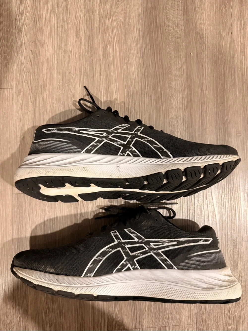 ASICS Sneaker Men 12.5 Gel Excite 9 1011B338 Black White Running Athletic Gym